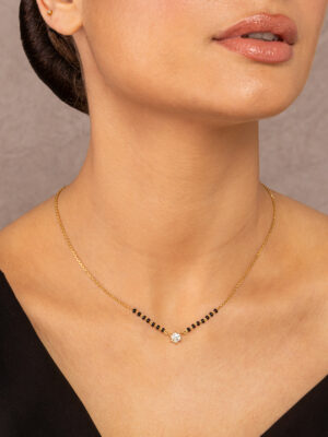 Round Solitaire Mangalsutra