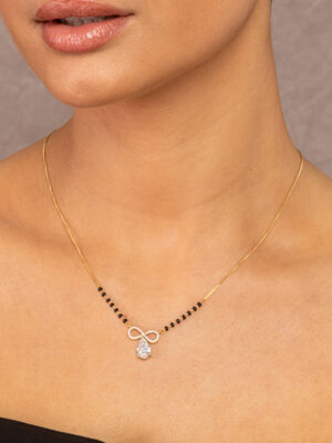 Infinity & Pear Solitaire Mangalsutra