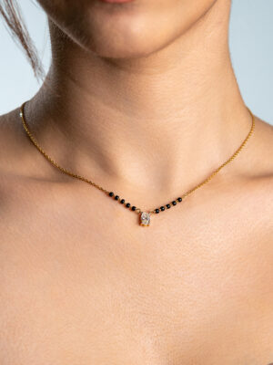 Anant Oval Solitaire Mangalsutra